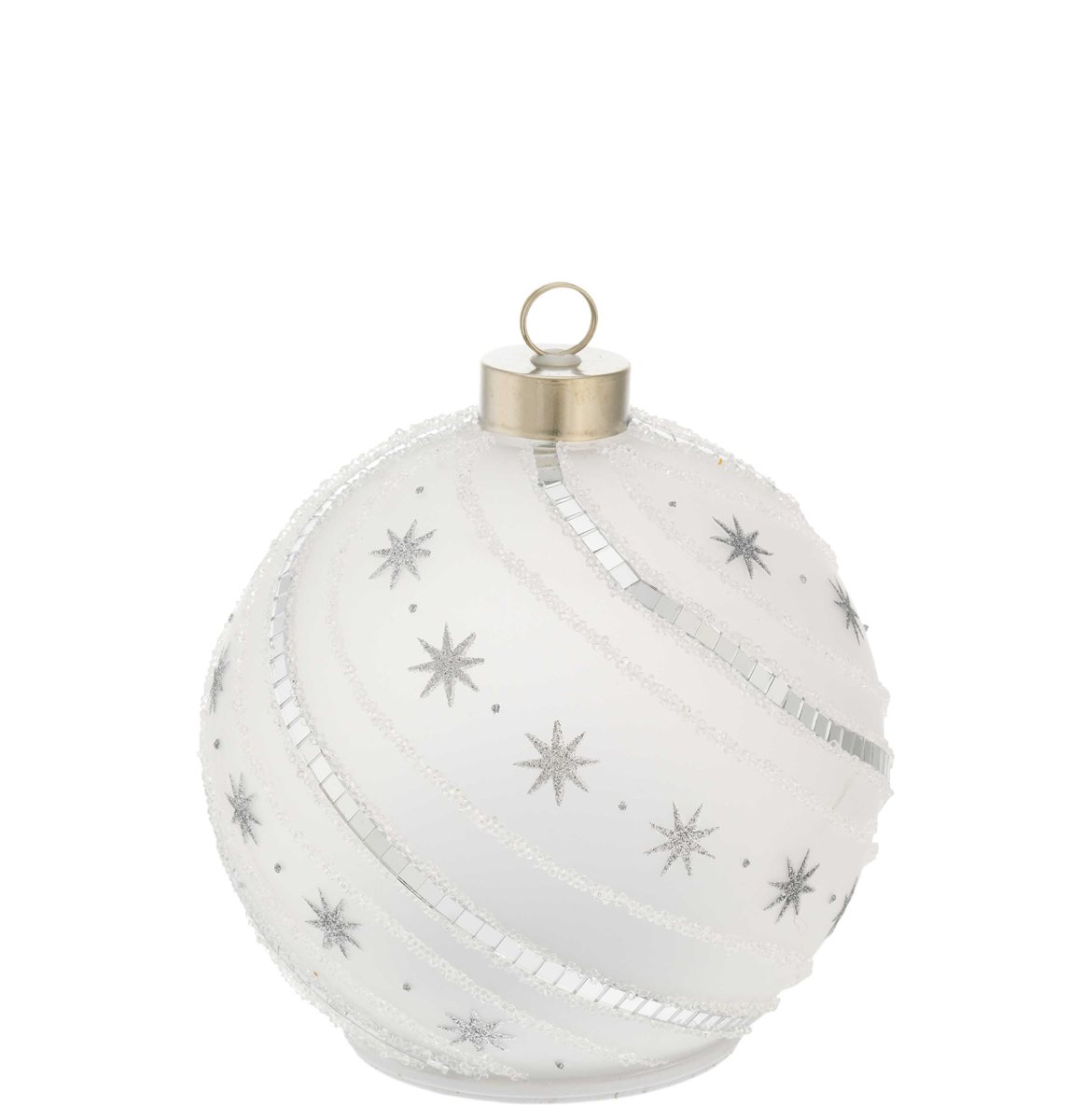 Sfera d. 15 girevole con led argento